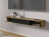 ICONIC meuble tv-hifi 1 porte noir/chêne artisan