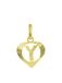 Lucardi Dames alfabet hanger hart - Letter Y - Cadeau - 9 Karaat - Geelgoud