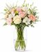 Natural Living Vase Rosa - vase trompette - verre transparent - 12 x 26 cm