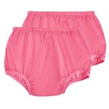 AQX Lekvrij ondergoed voor volwassenen voor incontinentie, wasbare geluidsarme herbruikbare luierhoes voor volwassenen, grijze plastic broekhoes, uniseks, 2 stuks, roze, 2XL