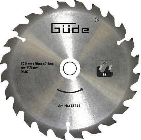 Güde Houtzaagblad HM 254x30 - 24 Tanden