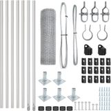 vidaXL - zeshoekig - gaashek - met - betonnen - voetstuk - 10 - x - 0,6 - m - Mesh