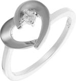 Orphelia Ring Heart Zilver 925 Zirkonium Maat 58