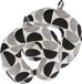 Tendance Nekkussen Bilbao - 2x - zwart/wit - met ophangclip - polyester - reiskussen voor onderweg