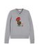 Tommy Hilfiger Pull gris / vert foncé / rouge vif / blanc