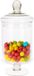 Excellent Houseware Voorraadpot/snoeppot op voet met deksel - glas - 14 x 27 cm