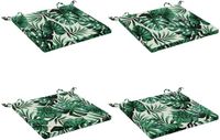 vidaXL - 4-Piece - Coussin d'assise - SOEST - 4 - pc - 100% - Polyester - Motif de feuilles
