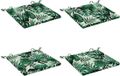vidaXL - 4-Piece - Coussin d'assise - SOEST - 4 - pc - 100% - Polyester - Motif de feuilles