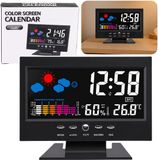 Lean Digitale klok met binnenthermometer en hygrometer Led-weerstation