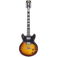D'Angelico Deluxe Brighton Vintage Sunburst Guitare électrique avec étui