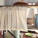 Sans marque Voile de rideau court - Habillage de fenêtre Valance - Intimité et décoration - Avec coulisse - 70x90 cm - Kaki clair