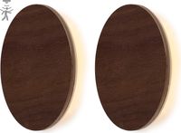 Northpoint Applique murale LED en bois véritable avec détecteur de mouvement, en noyer, lot de 2