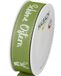 Halbach Seidenbänder printband Pasen | 25mm x 18m | Dekoband voor Pasen belettering "Mooie Pasen" | lint linnen voor paasgeschenken | Kleur: mosgroen/wit