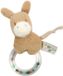 Nattou LouLou Rammelaar Baby Ezel - Bijtring Baby - Baby speelgoed - 15 cm - Licht Karamel
