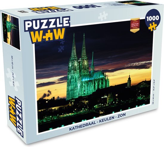 MuchoWow Puzzel Kathedraal - Keulen - Zon - Legpuzzel - Puzzel 1000 stukjes volwassenen