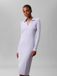 Calvin Klein Jeans Maxi Jurk Katoen Elastaan Paars Blauw L