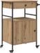 vidaXL Keuken Trolley Artisan Eiken 56 x 43 x 89,5 cm Bewerkt hout
