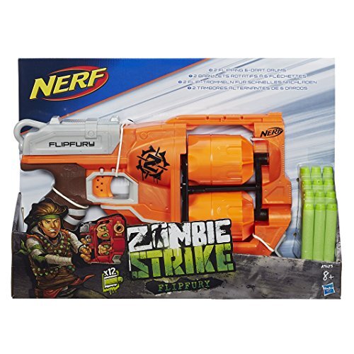 NERF Hasbro A9603EU4 Zombie Strike FlipFury, speelgoedblaster