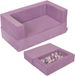 KiddyMoon canapé pour enfants avec 100 balles/7cm, canapé en mousse souple, léger, modulaire, housse amovible, violet