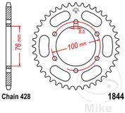 Jt Sprockets Jt Jtr 1844-52 Achtertandwiel Zilver 52t