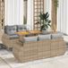 Maison Exclusive - Ensemble de jardin, 6 pièces, avec coussins, beige, en polyrotin