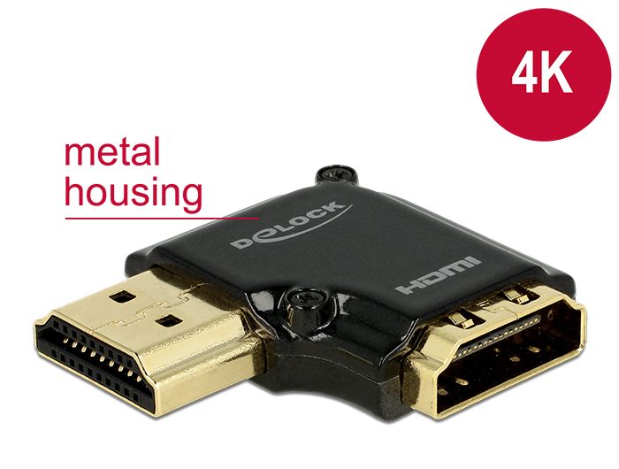 DeLOCK HDMI/HDMI Kabel - Zwart - 30,3 mm