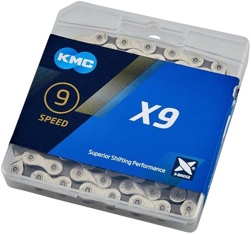 KMC X9 9 Speed Chain, Zilver/Grijs, 122 Link