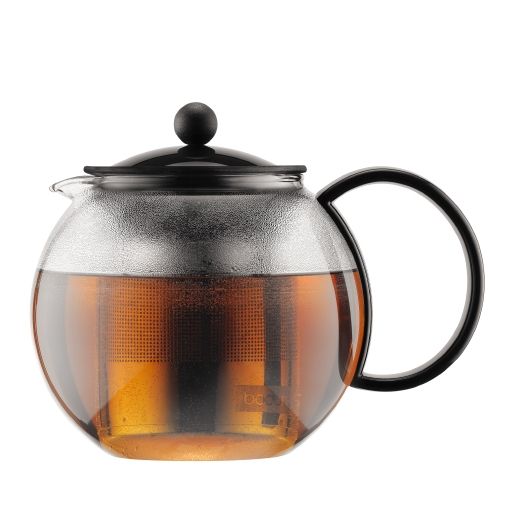 Bodum Assam Theepot 1L - Zwart/Transparant