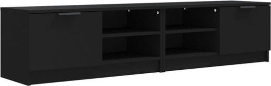 vidaXL Tv-meubels 2 st 80x35x36,5 cm bewerkt hout zwart