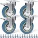 Ibenzoa® Set de 4 roulettes robustes pour meubles avec freins verrouillables et vis