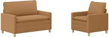vidaXL Canapé - Beige - Tissu - 2 places