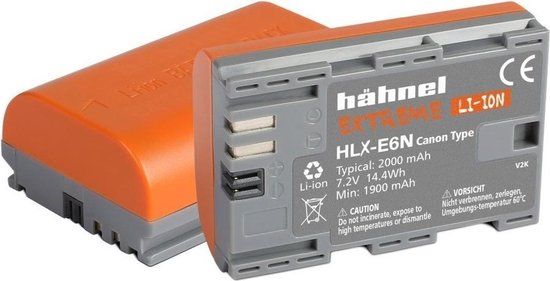 Hähnel HLX-E6N Extreme Camera Accu voor Canon - LP-E6N / LP-E6NH - 2000 mAh