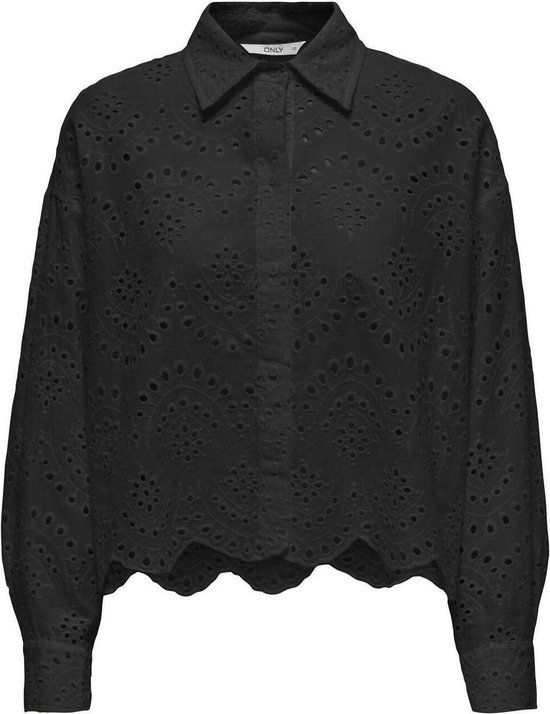 ONLY ONLVALAIS L/S Shirt Wvn Noos - Black - L - Women's Blouse - 100% Cotton - Casual - Spring/Summer 2024