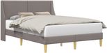 vidaXL - Bedframe - Taupe - Stof - Tweepersoons - met hoofdeinde