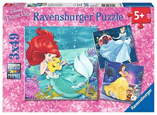 Ravensburger 93502 Puzzel Disney Princess Avonturen Van De Prinsessen - Drie Puzzels - 49 Stukjes - Kinderpuzzel