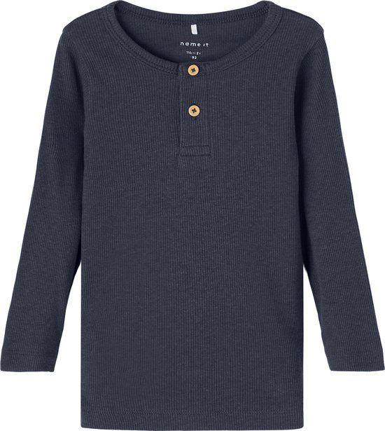 NAME IT NMMKAB LS TOP NOOS Jongens T-shirt - Maat 110 - Dark Sapphire