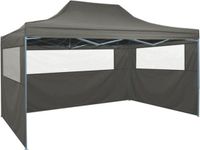 vidaXL Vouwtent met 3 wanden, 431 x 291 x 315 cm, antraciet