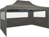 vidaXL Vouwtent met 3 wanden, 431 x 291 x 315 cm, antraciet