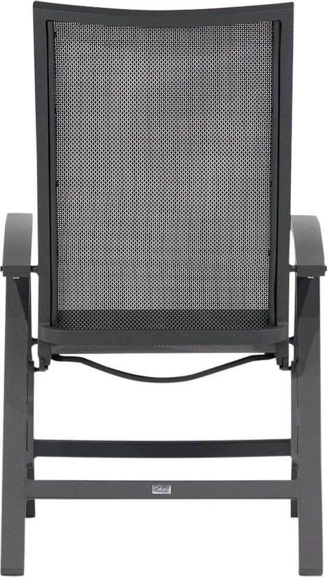 Presto Lucardo/Graniet 120 cm Rond Dining Tuinset 5-Delig - Grijs-Antraciet - Aluminium - 4 Zitplekken