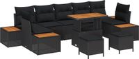 vidaXL Tuinbank Zwart Poly Rattan