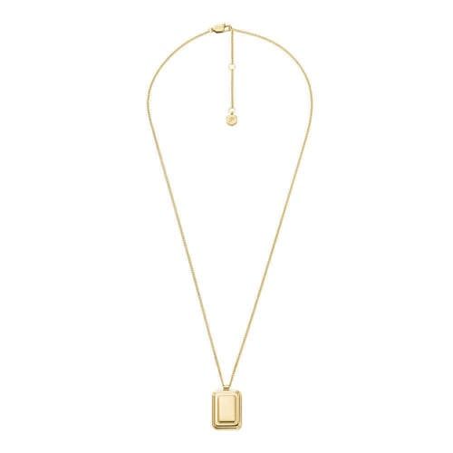 Fossil Raquel JF04951710 halsketting voor dames, goudkleurig, roestvrij staal