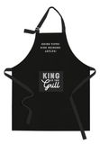 Grafik-Werkstatt Kookschort | Schort met grappige spreuk | King of the Grill, zwart