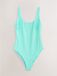 Next - Femme - Maillot de bain couvrante ventre avec encolure ronde dégagée - Vert menthe