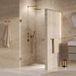 Brauer Void - Douchedeur - Helder Glas - 100 x 200 cm - PVD Goud Geborsteld