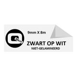 Sneltoner Brother MK221 - 8m zwart op wit / niet-gelamineerd tape / 9mm (huismerk)