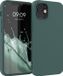 kwmobile hoesje geschikt voor Apple iPhone 12 / iPhone 12 Pro - Back cover in blauwgroen