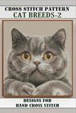 Cat Breeds-2 Cross Stitch Patterns Book: 16 Realistic Designs for Hand Embroidery