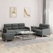 Maison Exclusive ensemble de canapé 3 pièces avec coussins, gris foncé, tissu