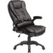 Yumi Fauteuil Bureau Électrique Massant Chauffant Ergonomique Brun, Similicuir, Dossier Inclinable, Repose-pieds Intégré.
