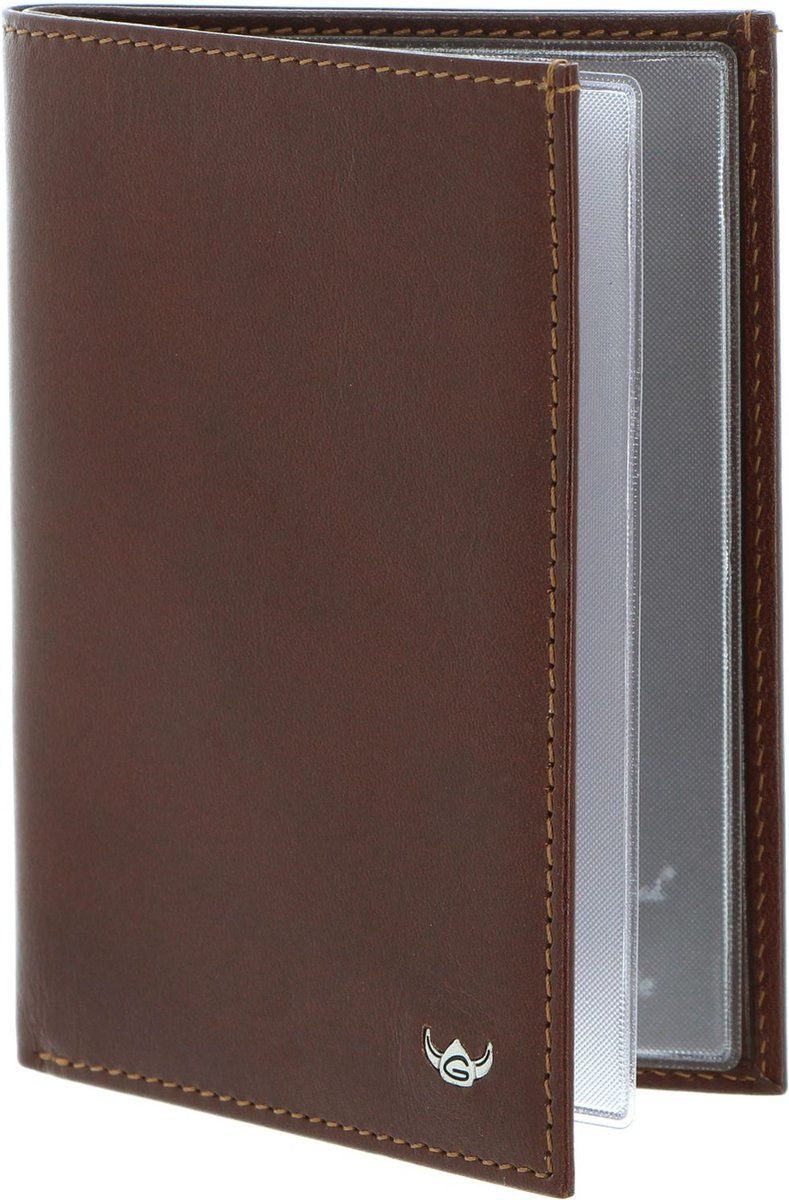 Golden Head Leren identiteitskaarthoesje Colorado RFID Protect Ausweisetui 4430 Tabacco bruine